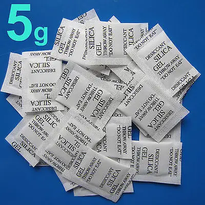 100 Packs Dry pack 5 Gram 5g Silica Gel Packets Desiccants Drypack | Обустройство дома