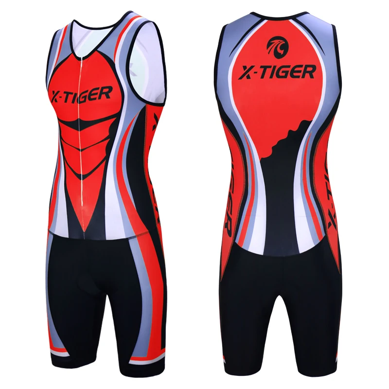 X Tiger эластичная компрессионная губчатая подкладка без рукавов Велоспорт Джерси