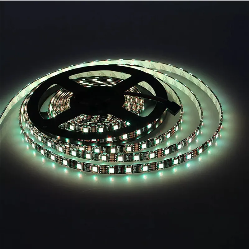 16.4ft 60leds/m черная печатная плата SMD 5050 Светодиодная лента водонепроницаемая