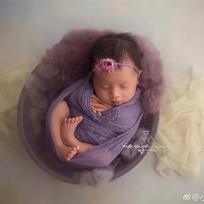 Одеяло для фотосъемки новорожденных наполнитель корзины из натурального меха
