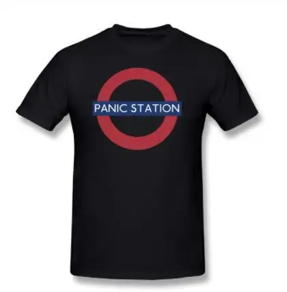 Мужская футболка с буквенным принтом Muse Летняя Пляжная надписью Panic Station