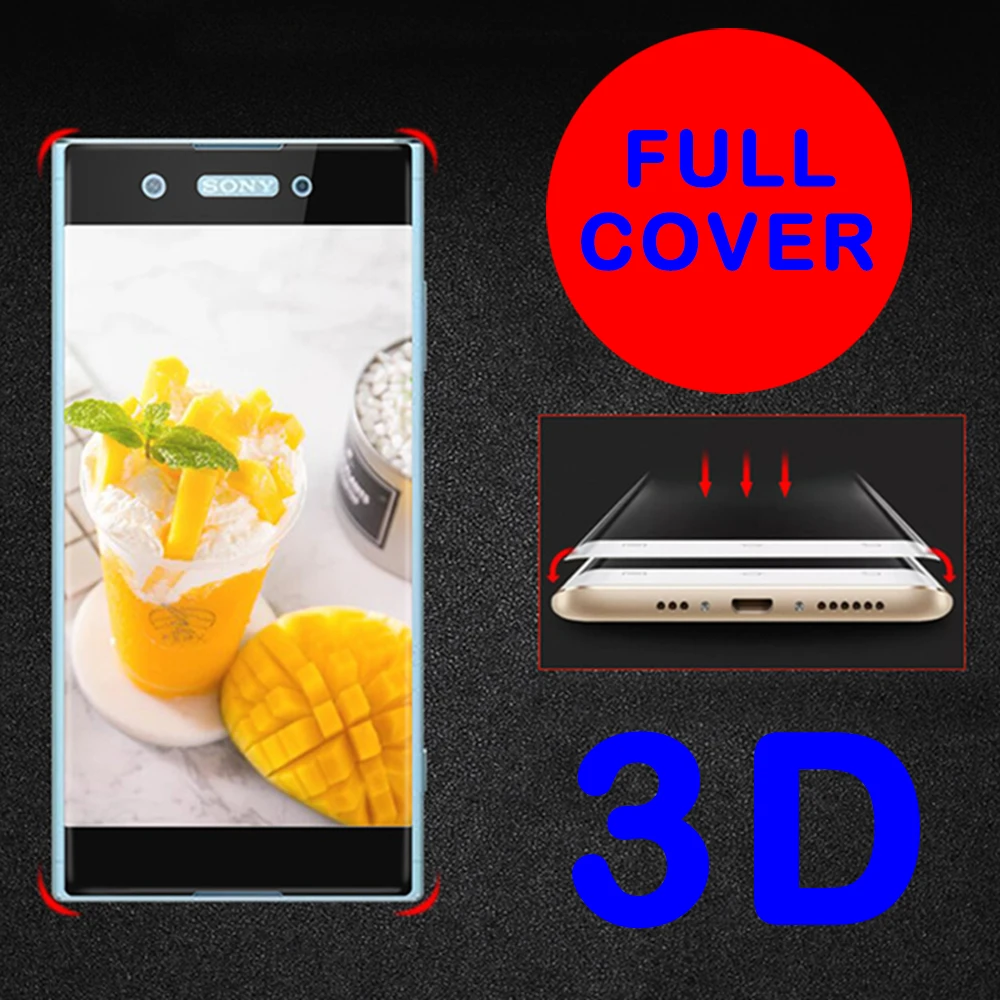 3D полное покрытие для sony xperia x стекло compact защита экрана xa Закаленное Защитная
