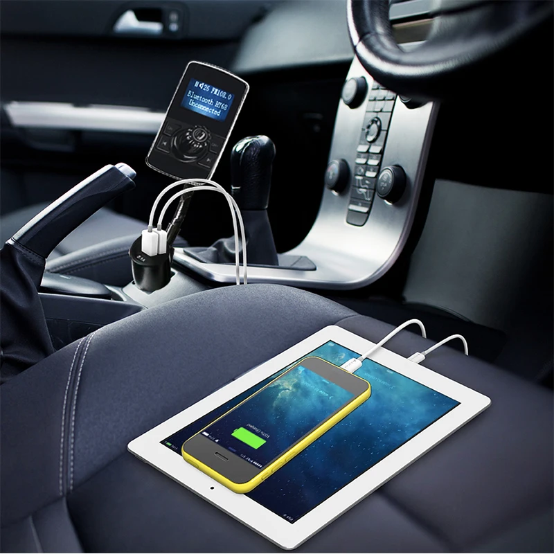 

Urbanroad Auto Car Mp3 Audio Player Bluetooth Fm Transmitter USB Car Charger Wireless USB Fm Transmitter Aux Modulator Bluetooth