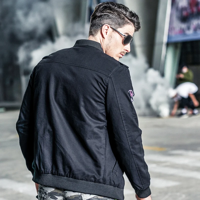 Мужская куртка бомбер 77 хлопковая тактическая Авиатор на весну и осень размер M