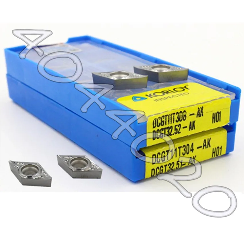 

DCGT11T308-AK H01 DCGT32.52-AK H01 10pcs/box KORLOY CARBIDE INSERTS FOR ALU