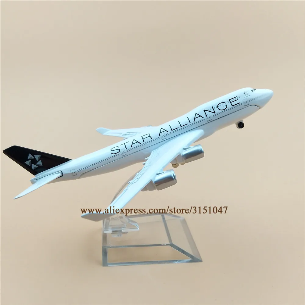 16 см сплав металла Air Star Alliance B747-400 Airline модель самолета Boeing 747 Airways подарки для