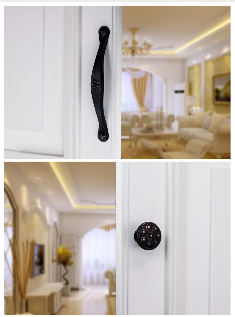 Антикварные черные кофейные ручки деревенские ящики цинковые сплав кухонный