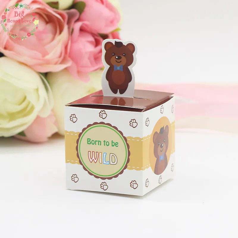 Коробка для конфет с животными Big Seen Love 50 шт./лот коробка детских сувениров сафари