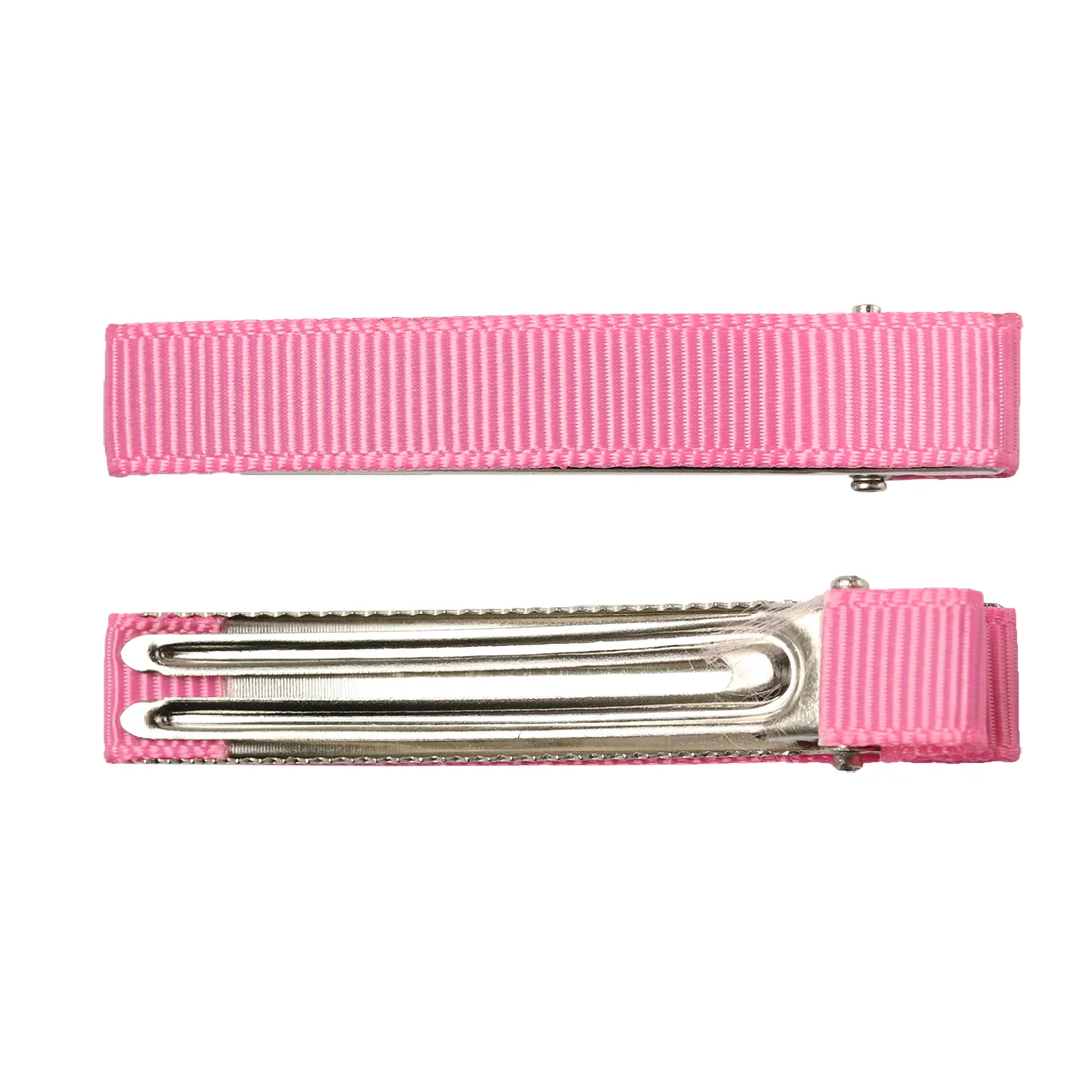 Solid Grosgrain Ribbon Cover Double Prong Metal Alligator Curl Hair Clips for Extensions | Детская одежда и обувь