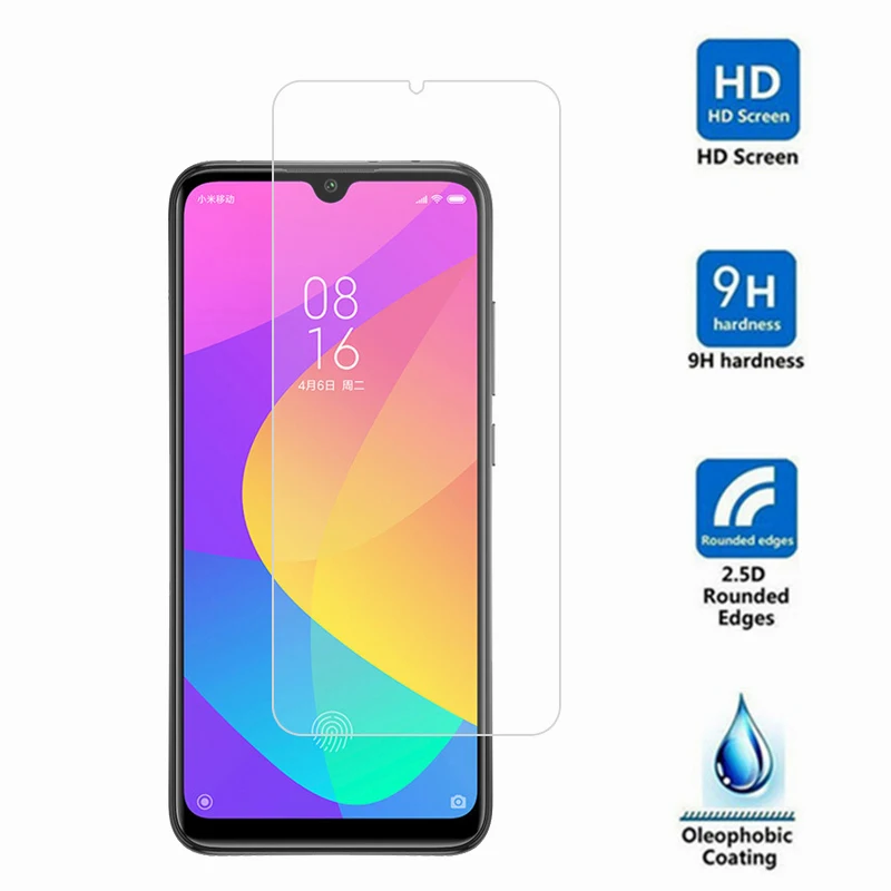Protector de pantalla de tel&eacute;fono, vidrio templado 9H para Xiaomi Mi CC9e, pel&iacute;cula Youthsay, 2 uds.-1