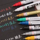 8 цветовкомплект 0,7 Экстра тонкий наконечник Цветной маркеры Водонепроницаемый Перманентный маркер Металлизированные краски маркер для тканиСтекло Керамика