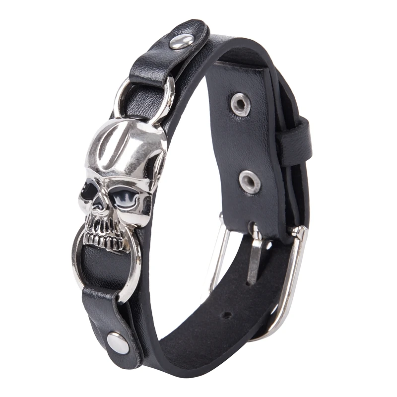 Женский кожаный браслет в стиле панк|Браслеты| |