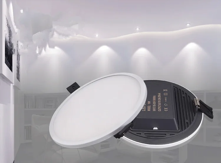 

Ultra-slim Integrated LED Panel light Super thin recessed Downlight Square Round 30W 22W 16W 8W integrated driver110V 220V