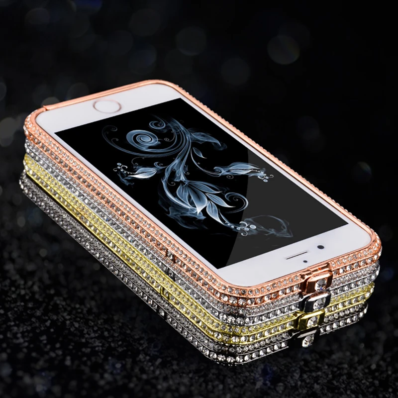 Блестящий бампер со стразами для iPhone 6 6S 7 8 Plus X XR XS Max 11 Модный чехол с блестящими и