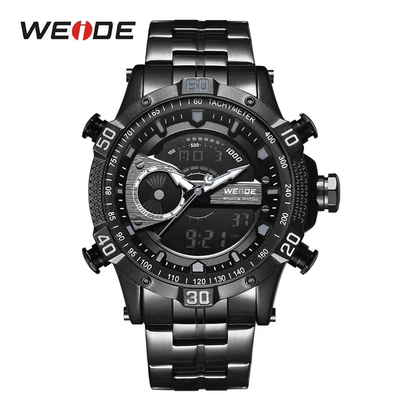 WH6902B-1C WEIDE мужские спортивные деловые цифровые часы с хронографом, лучший бренд, Роскошные мужские часы, модный кварцевый силиконовый ремешок, наручные часы - Цвет: WH6902B-1C