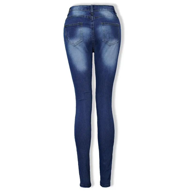 Женские повседневные брюки рваные потертые узкие джинсы | Женская одежда