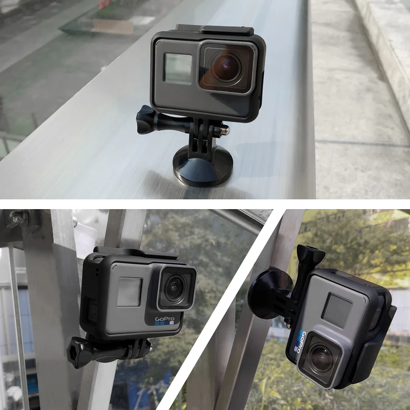 Magnetic Base magnet car suction cup Mount Bracket Holder Clamp with Screw For Gopro Hero 7 6 5 4 3 sjcam Camera Accessories | Электроника