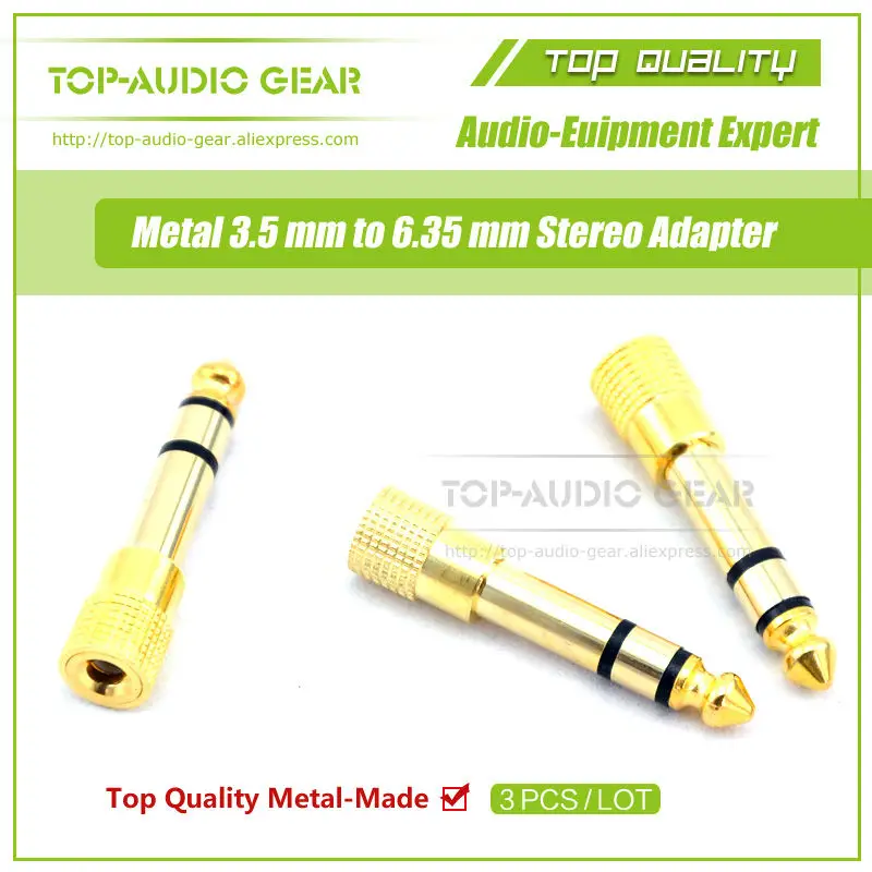 Высокое качество 3 шт./лот 1/4 &quot6 мм стерео разъем для 1/8&quot 5 TRS женский пианино