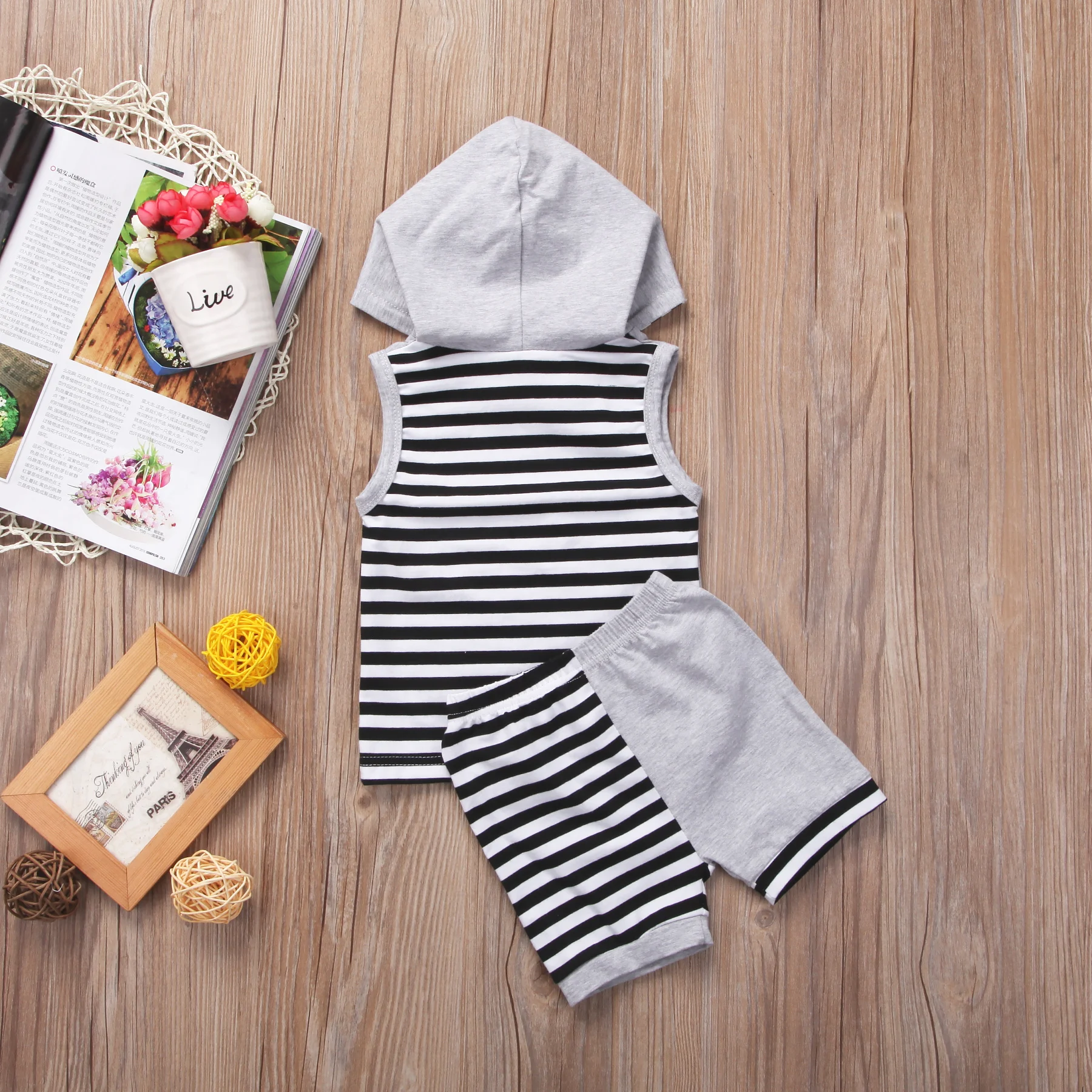 Новинка 2018 летняя повседневная одежда для маленьких мальчиков серая без рукавов