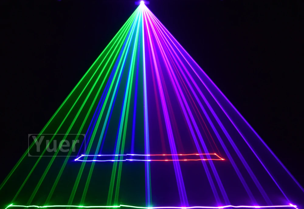 Лазерный прожектор RGB 2 шт./лот 1 Вт DMX512 со звуковым управлением освещение для