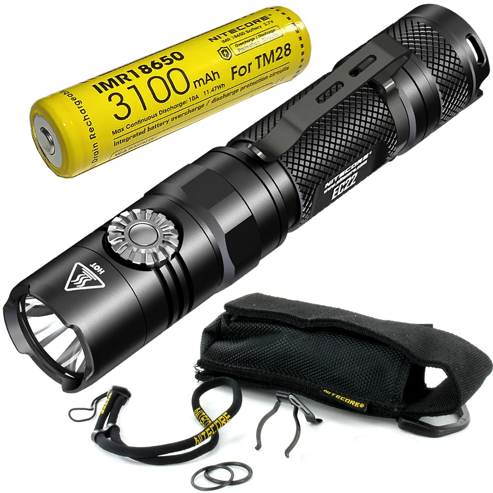 Бесплатная доставка NITECORE EC22 IMR18650 перезаряжаемая батарея бесступенчатая яркость
