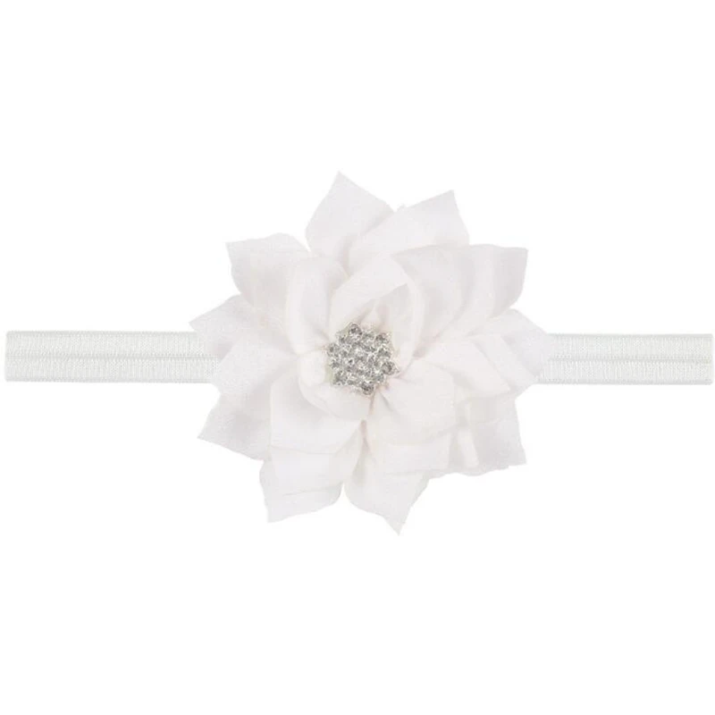 Nishine Lotus/повязка на голову для маленьких девочек с блестящей грушевой пуговицей