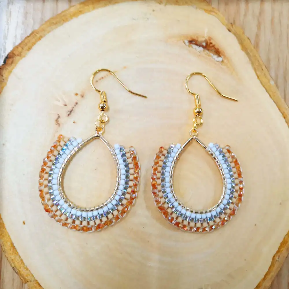 Женские серьги кольца Go2boho богемные сережки Миюки ювелирные изделия ручной