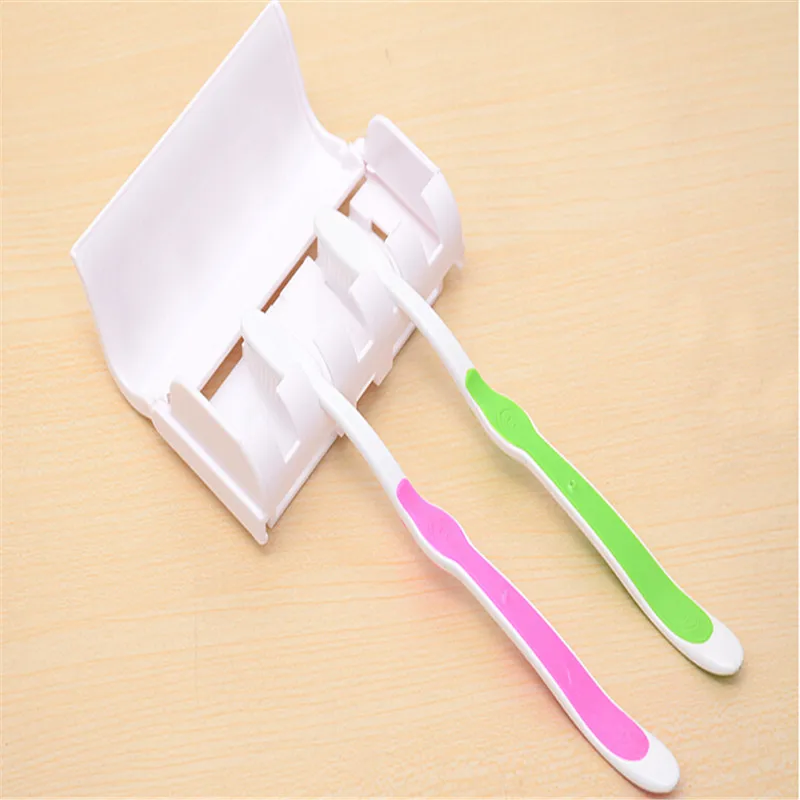 Прочный ванная комната мини пластиковой зубная паста соковыжималка и щетка