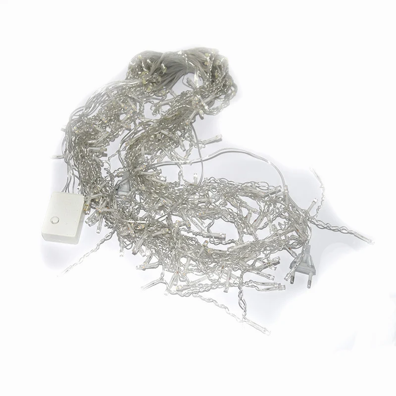 Christmas lights 216LEDs Curtain Icicle String Light Droop 0.5m 0.6m 0.7m Fairy Garland for New Year Home garden shop Decoration | Лампы и