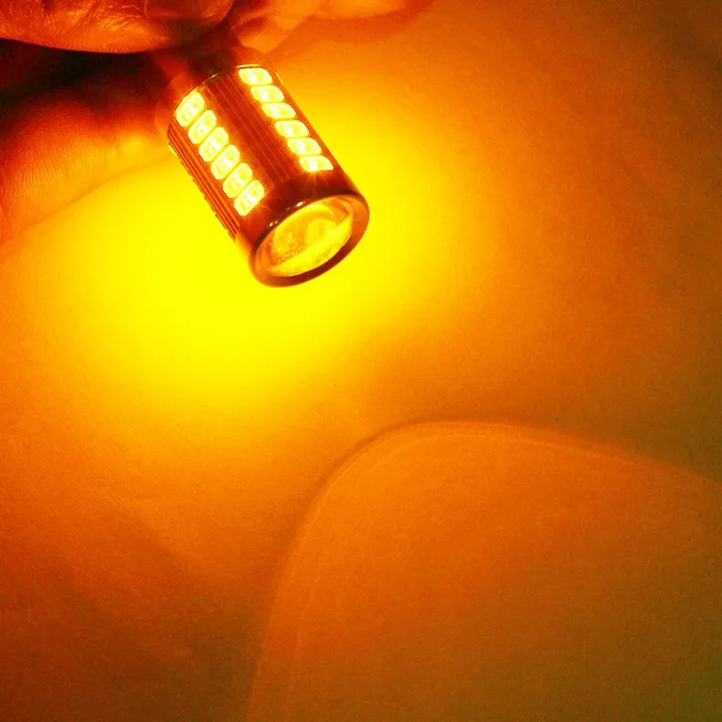 YHKOMS 33 SMD высокая яркость 5630 5730 Чипсет T20 тормозной светильник 7440 7443 светодиодный лампы красный для W21W W215W W3X16D W3X16Q обновления лампы