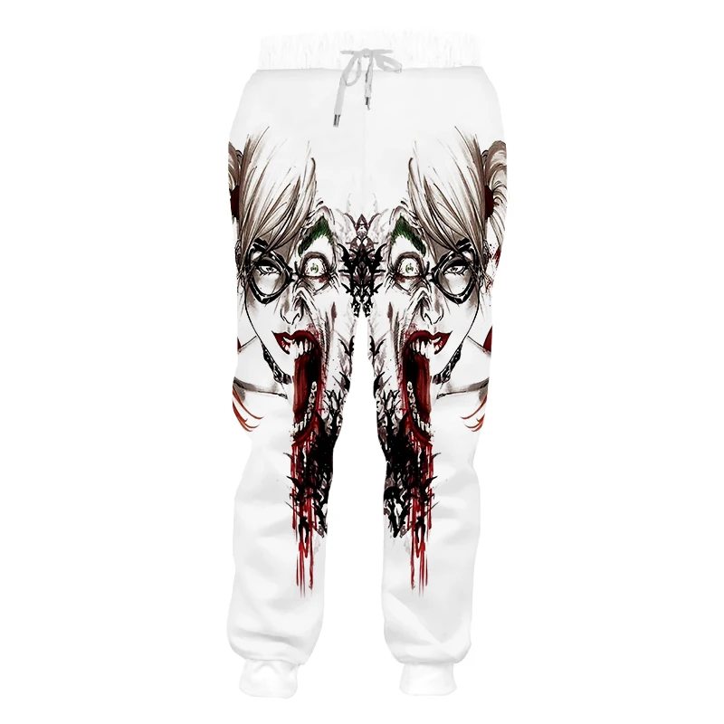 OGKB Новая мода унисекс полная длина шнурок брюки для женщин/мужчин Забавный принт