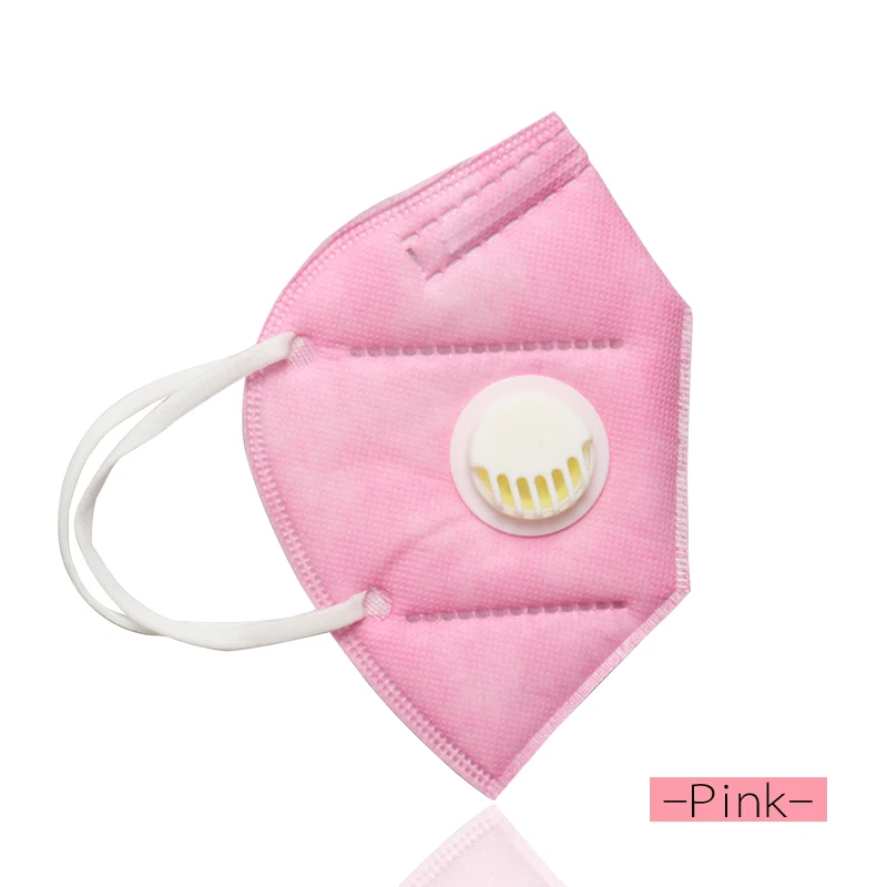 pink 7 цветов пылезащитные маски для лица защитный чехол 10 шт маски со ртом для лица макияж Анти-пыль дыхательный клапан лицевой защитный - Цвет: pink