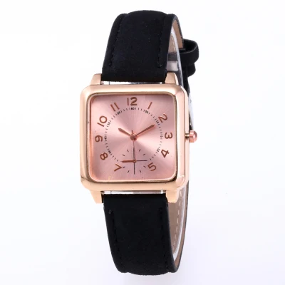 Черный Montre femme, Лидирующий бренд, женские часы-браслет, наручные часы с кожаными кристаллами, женская одежда, женские кварцевые часы, Прямая поставка - Цвет: Черный