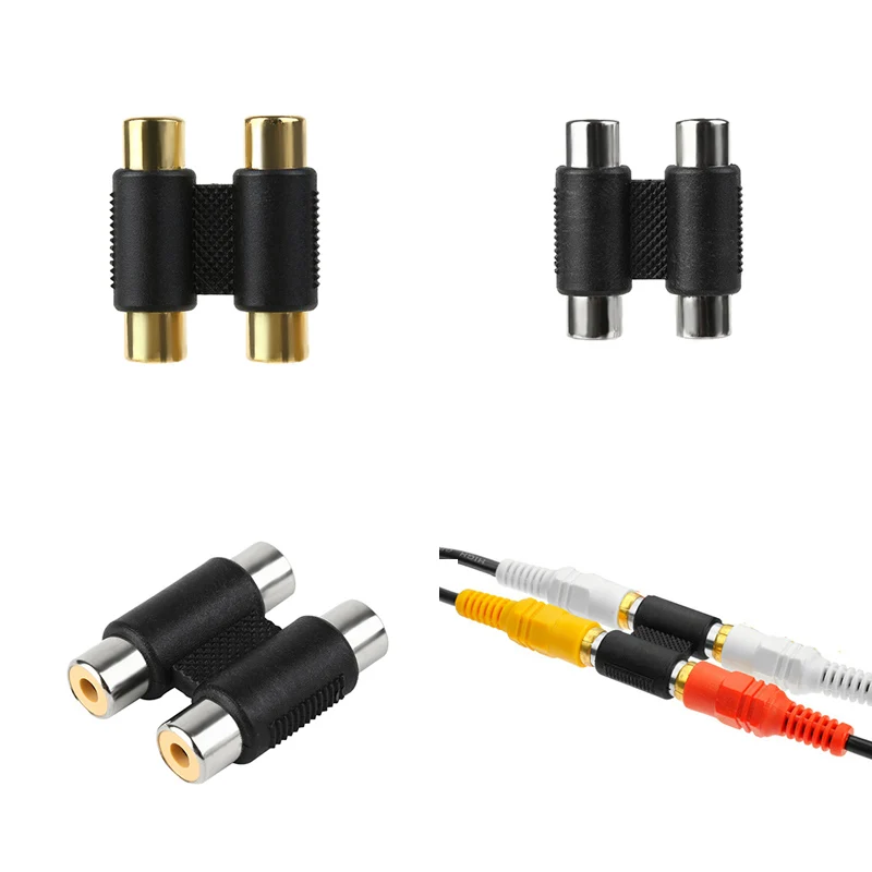 1 шт. новый полезный Двойной RCA соединитель один разъем Женский Аудио Видео AV
