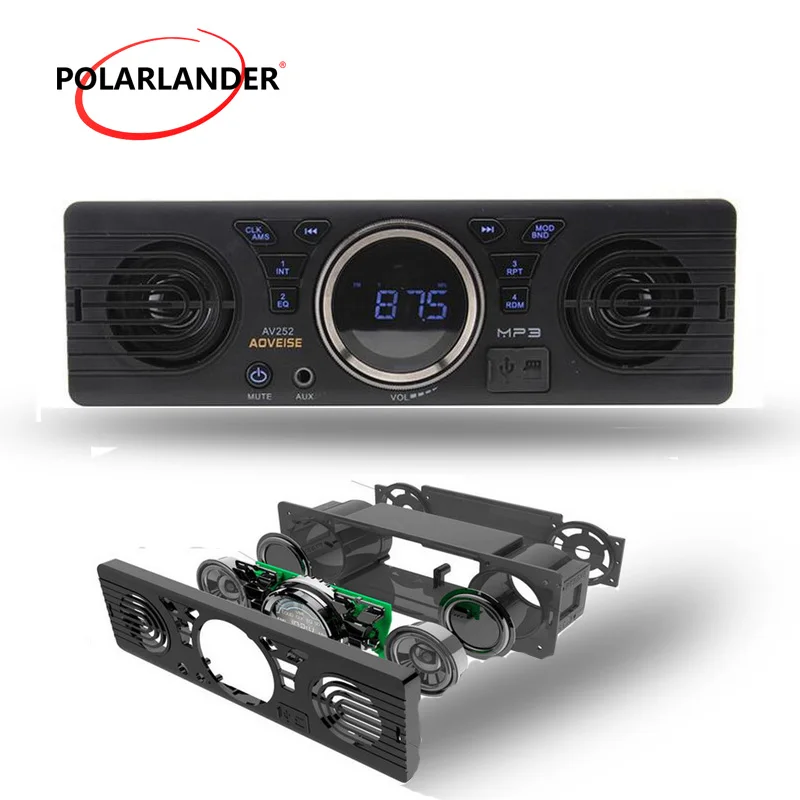 Автомобильный Bluetooth радиоприемник 12 В FM радио USB SD AUX стерео AV252 встроенные 2