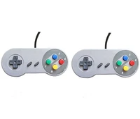 2pcs wired original interface game controller gamepad for nintendo sfc snes console oem packed