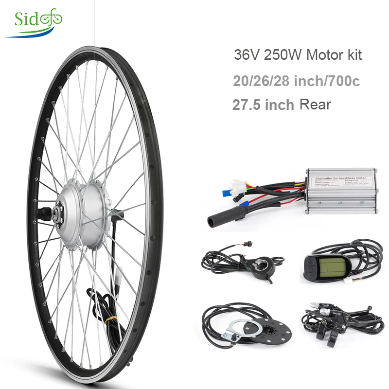 Kaufen Bike Conversion Kit G24F 36V 250W Elektrische Fahrrad Silber Hub Motor 20 28
