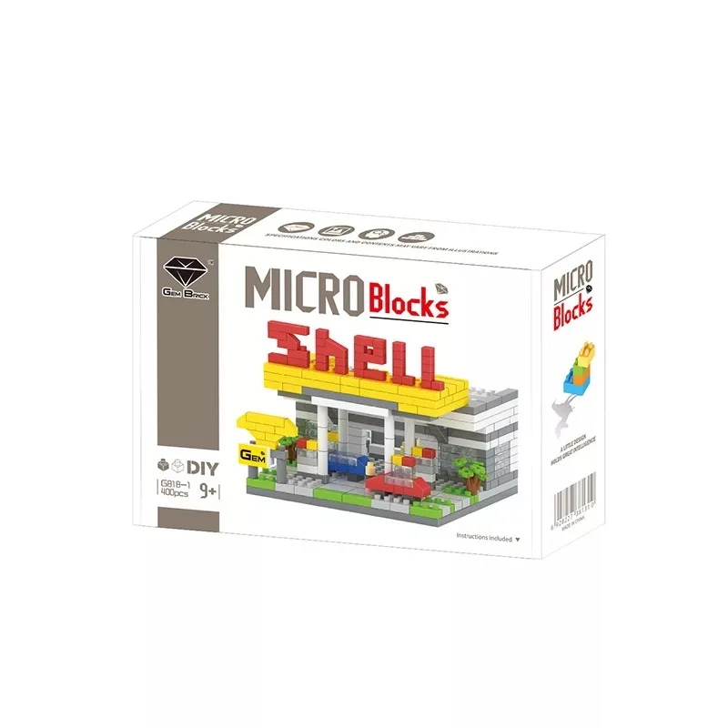 MinDiamond маленькие частицы микро строительные блоки модель удобный магазин Кофейня