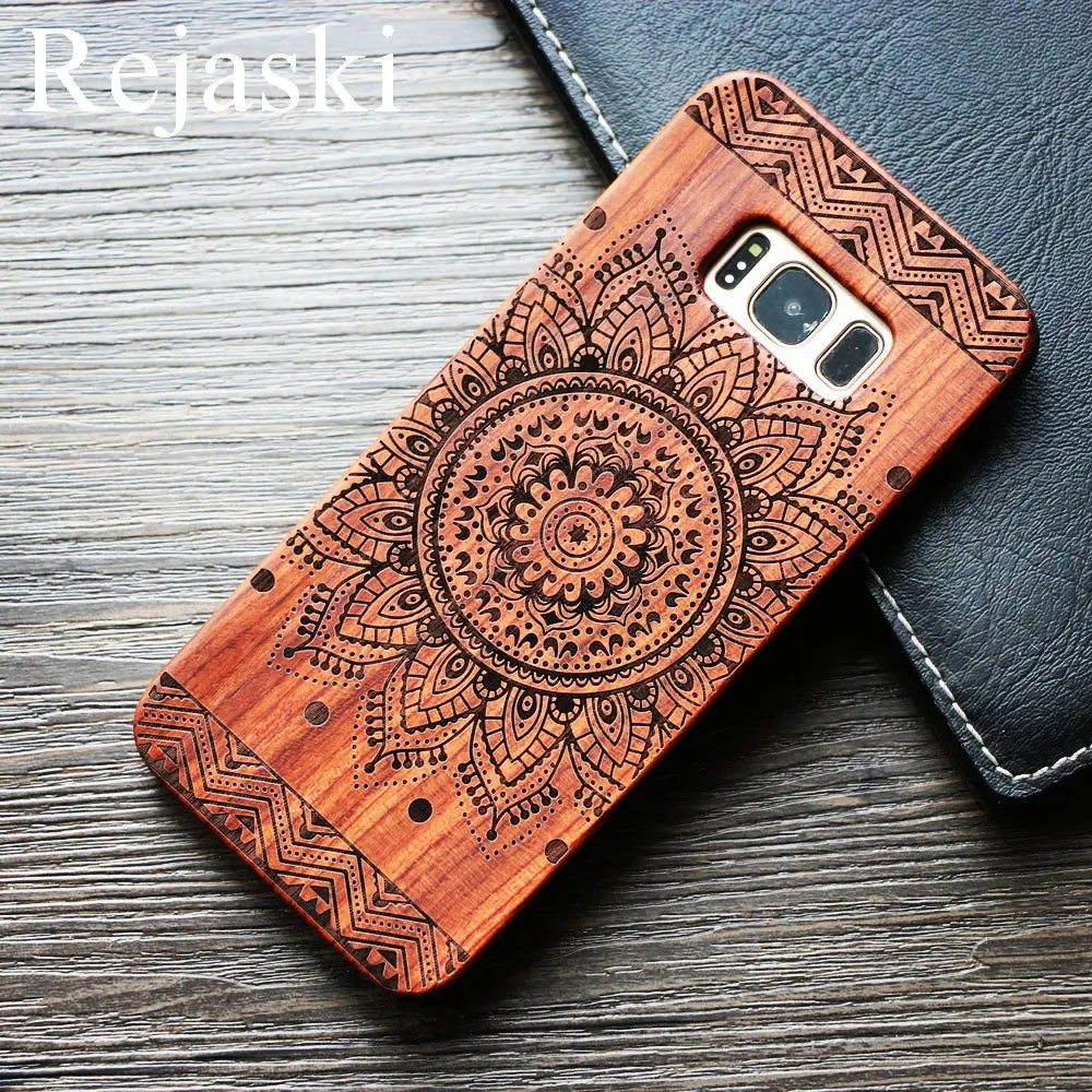 TPU Wood Чехол для телефона Rejaski из бамбукового дерева s для samsung Galaxy S9 Plus God Totem Wolf Ретро деревянный чехол для телефона samsung Galaxy Note 8 9 чехол - Цвет: TPU Wood