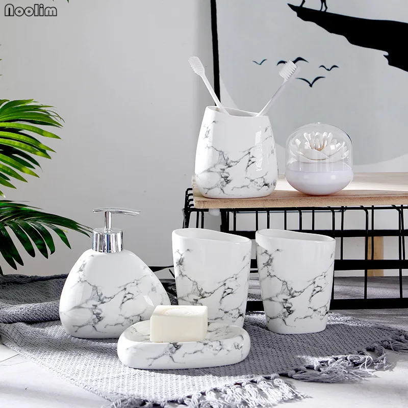 7 шт./компл. набор керамических аксессуаров для ванной комнаты дозатор мыла