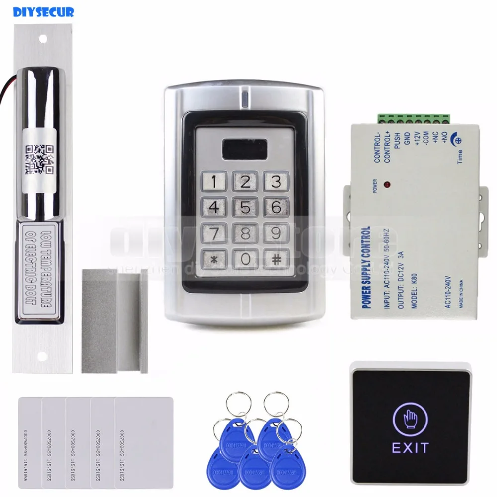 DIYSECUR сенсорная кнопка RFID 125 кГц металлическая клавиатура контроль доступа к