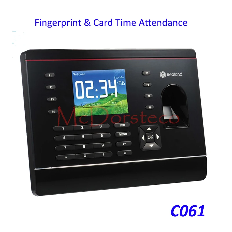

A-C061 TCP/IP Biometric Fingerprint Time Attendance Card Time Clock Recorder Attendance Employee Electronic Time Recording