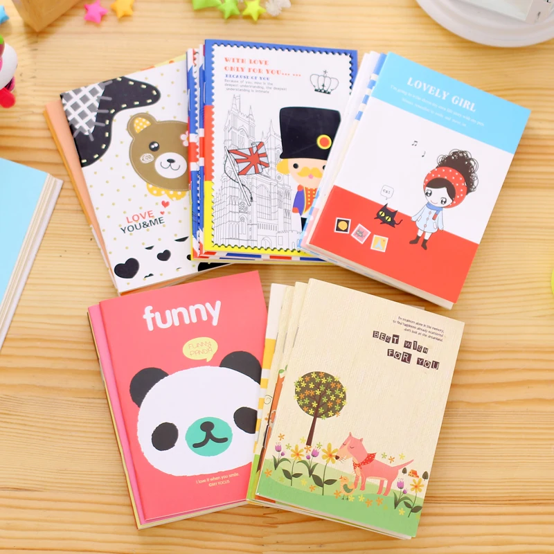 

(5 pieces/lot) Korea Stationery Mini Notebook Kids Cartoon Portable Little Book Student Notebook Notepad