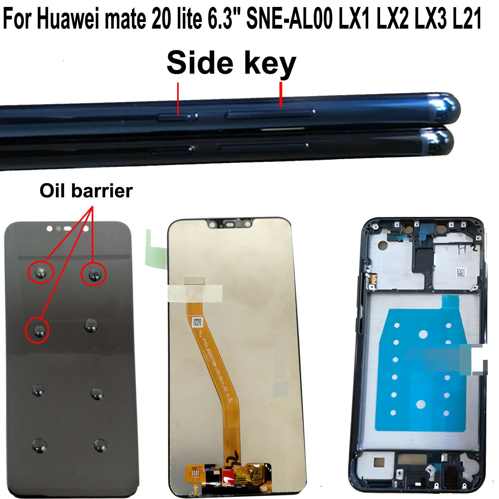 Для Huawei Mate 20 lite ЖК-дисплей с цифровым преобразователем сенсорного ввода в SNE-LX1