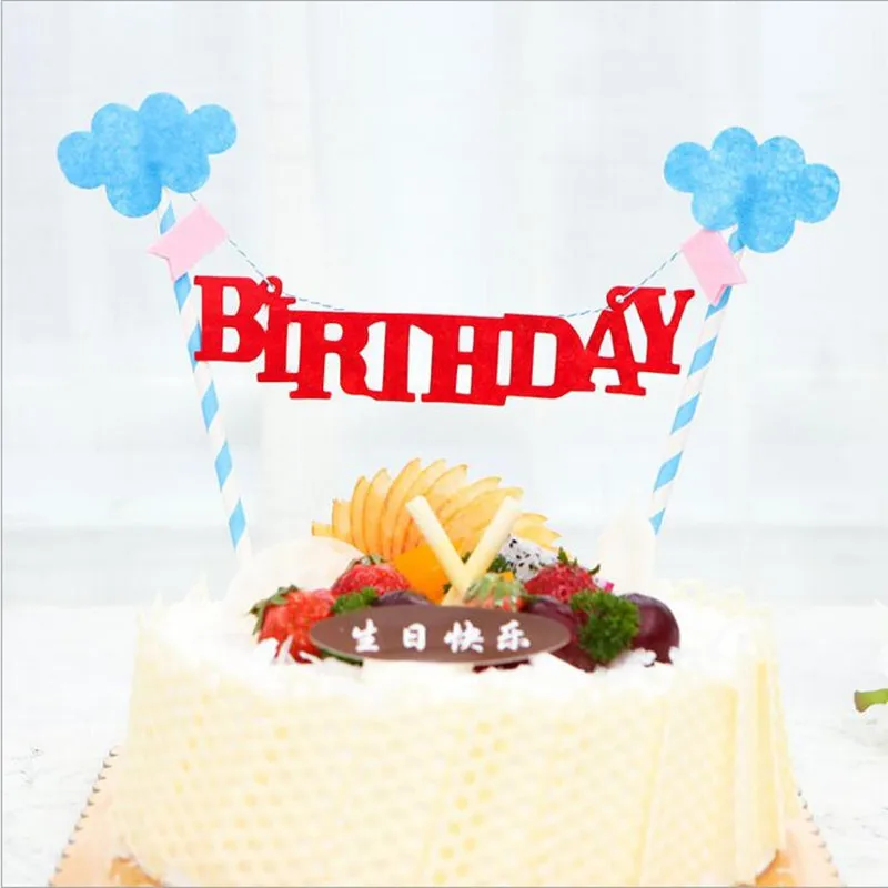 1 шт. мультиформа торт Топпер мультфильм флаги с бумажной соломинкой для свадьбы