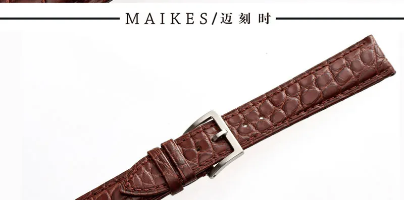 MAIKES роскошные часы аллигатора 14 мм 20 мм 22 мм 24 мм из натуральной крокодиловой кожи ремешок чехол для IWC OMEGA Longines