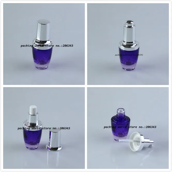 Флакон капельница для сыворотки/эфирной эмульсии/основы 20 мл|purple glass bottle|sprayer