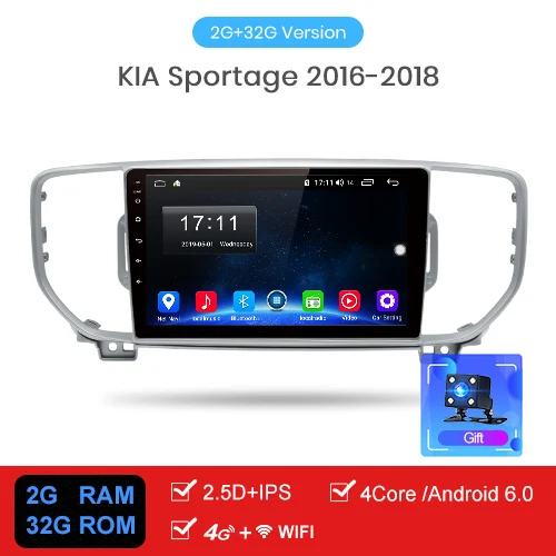 2-32GB AWESAFE для KIA Sportage 4 KX5 автомобильный Радио Мультимедиа Видео плеер gps DSP No 2din 2 din Android 9,0 4G+ 64G - Цвет: 2-32GB