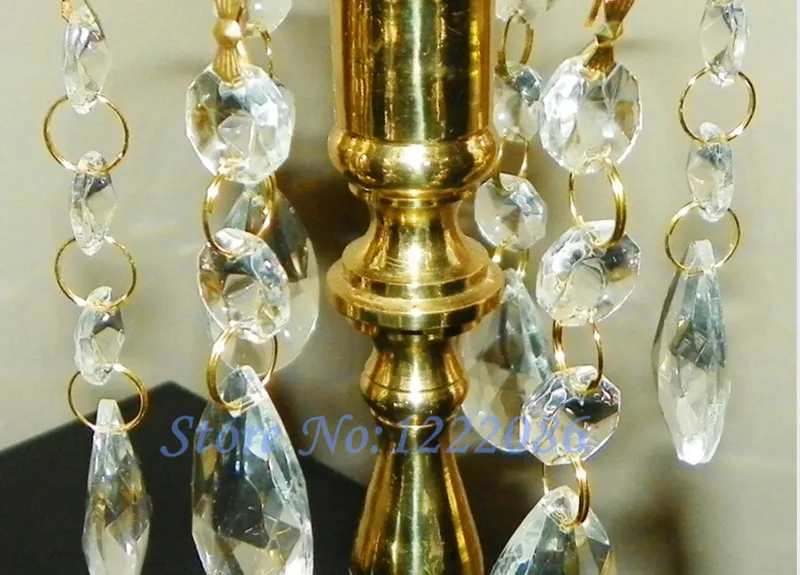 12 мм золотые кольца из нержавеющей стали Восьмиугольные бусины соединители для