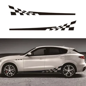 Автомобильные наклейки 2 м, двусторонние наклейки для самостоятельной сборки, гоночные полосы, камуфляжные автомобильные продукты, автомобильная виниловая пленка, автомобильные аксессуары, 2 шт.